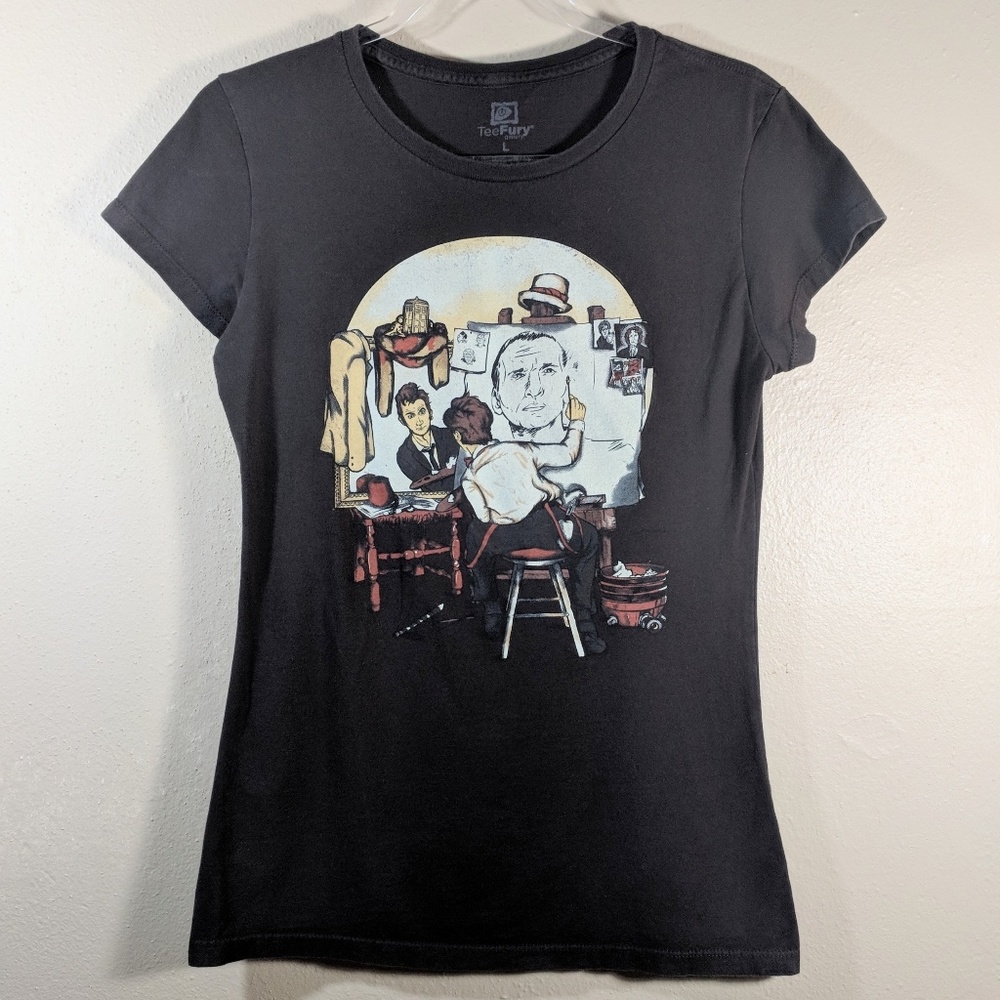 Brosn Doctor Who Norman Rochwell Size L Tee Shirt
